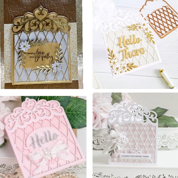 BEAUTIFUL Spellbinders 13pc Tiara Trifold Club Die Of The Month - Picture 10 of 11